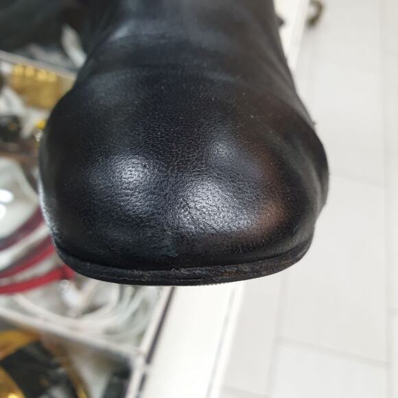 Chanel Leather Over-the-knee Heeled Boots Sz.38 - Picture 10 of 16